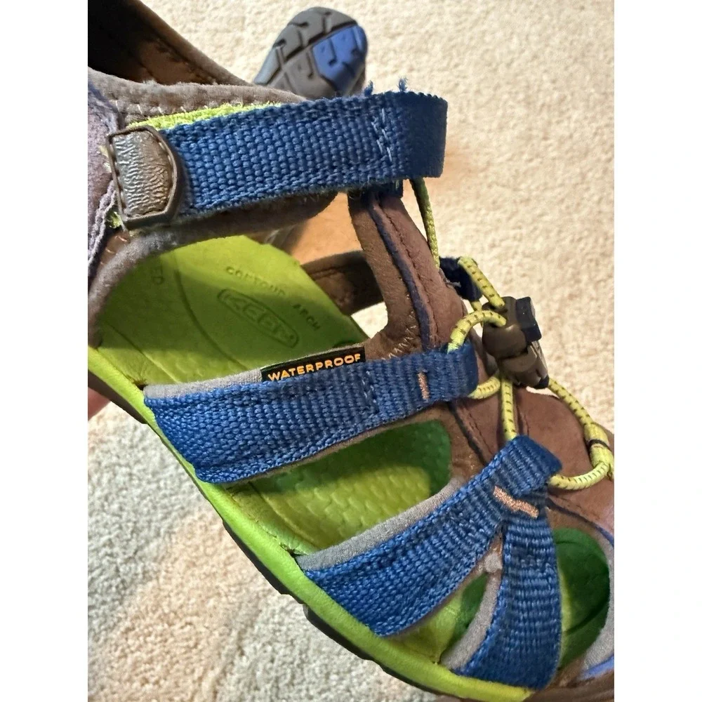 Keen Newport H2 Sandals Waterproof Sport Shoes‎ Blue Green Boys Big Kids Size 3